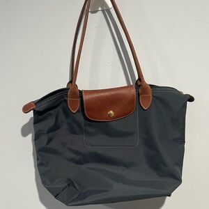 LONGCHAMP Le Pliage Tote bag Charcoal gray Canvas Small